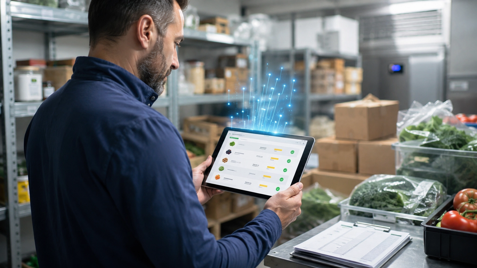 Purchasing manager reviewing extracted supplier product data